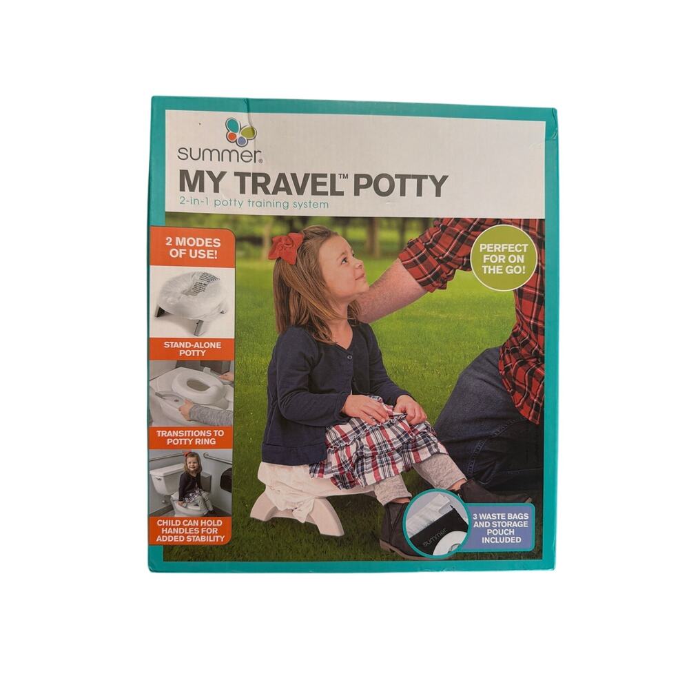 Summer My Travel Potty Deluxe - 2-in-1 Foldable Travel Potty for Toddlers New